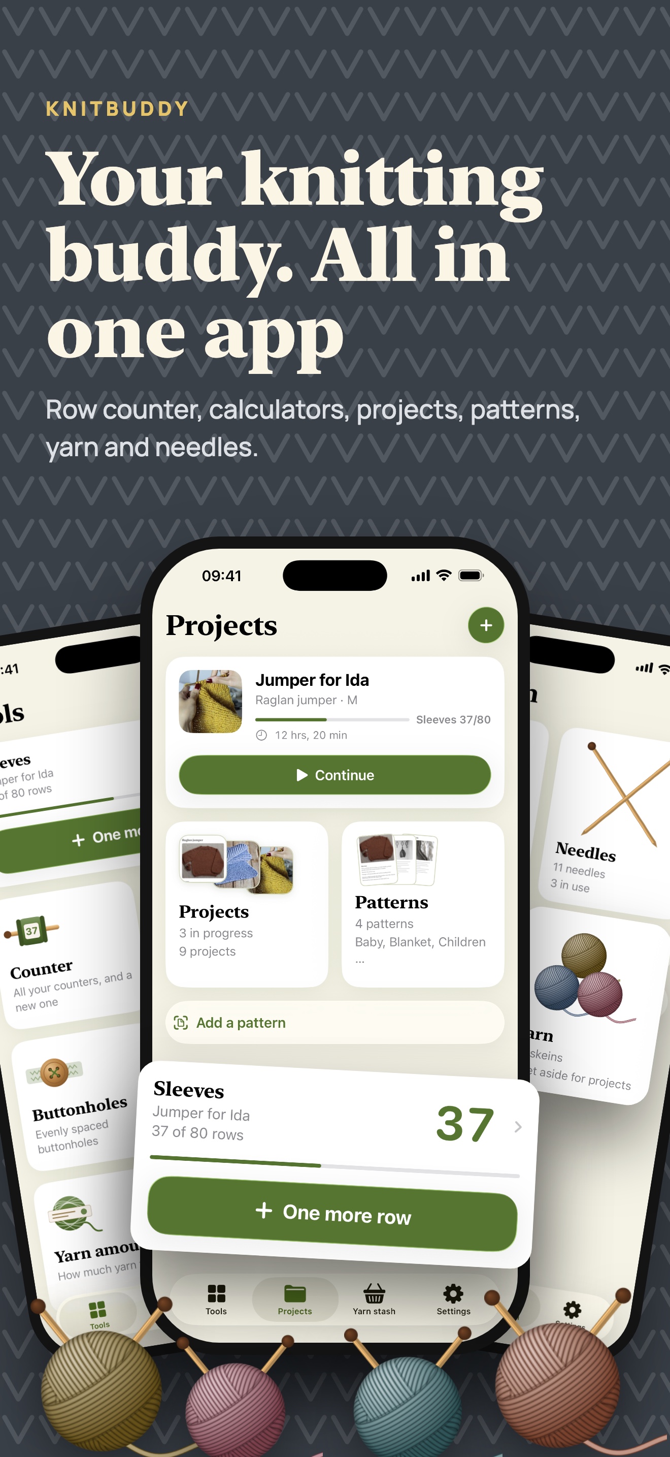 KnitBuddy: Your knitting buddy. All in one app